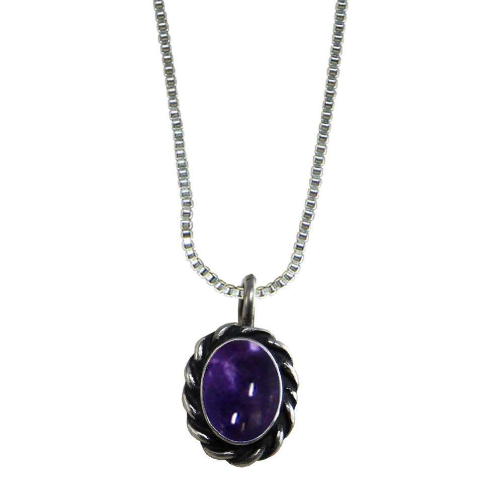 Sterling Silver Little Iolite Pendant Necklace